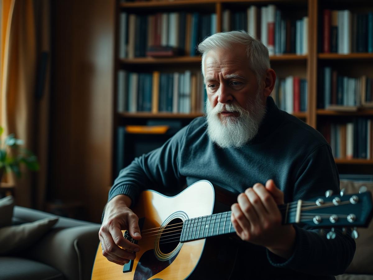 Jaime Valencia con su guitarra